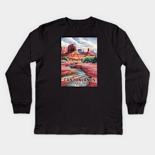 Watercolor Beauty - Canyonlands, Utah Kids Long Sleeve T-Shirt